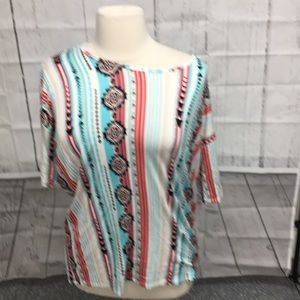 Agnes and Dora 3/4 sleeve Hilo tee